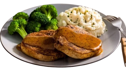 Caramel Mustard Glazed Pork Chops